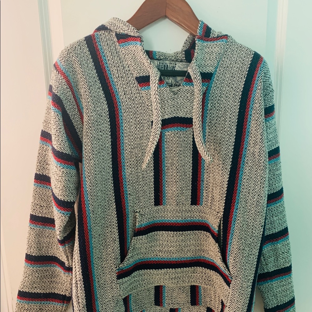 Original Señor López Hoodie, Gray/Navy Blue/Aqua/Burgundy